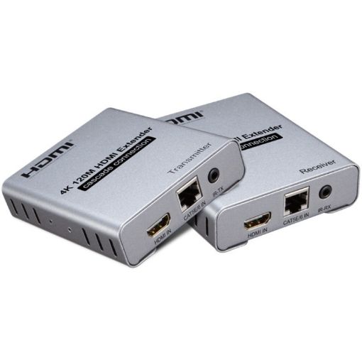 HDMI Single Cable 120m Transmitter/Receiver Extender 4K HD Transmitter EU Plug - 1