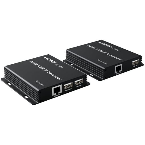 200m HDMI KVM IP Network Cable Extender H.264 Mouse Keyboard Extender - 1
