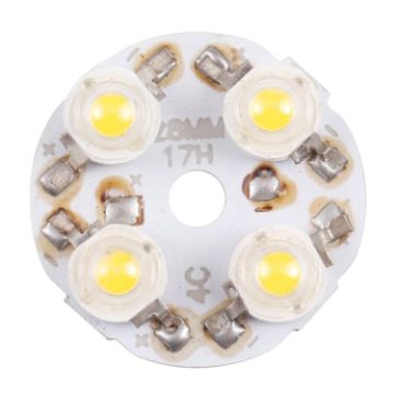 4W 4 LEDs Module Lamp Ceiling Lighting Source 28mm, DC12V (Warm White) - 1