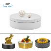 12cm 360 Degree Rotating Turntable Matte Electric Display Stand White - 1