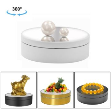 12cm 360 Degree Rotating Turntable Mirror Electric Display Stand - 1