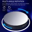 Electric Rotating Turntable Mirror Display Stand White Light - 5