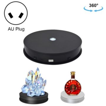 30cm Electric Rotating Turntable Display Stand LED Light Video Shooting Props - 1