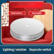 30cm Electric Rotating Turntable Display Stand LED Light - White - 3