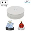 20cm Electric Rotating Turntable Display Stand LED Light - White - 1