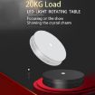 20cm Electric Rotating Turntable Display Stand LED Light - Black - 6