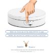13.8cm USB Charging Smart 360 Degree Rotating Turntable Display Stand - White - 6
