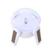 High-Footed UFO Solar 9cm 360 Rotating Display Stand - White Blue Light - 1