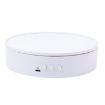 Adjustable Speed Rotating Display Stand Turntable (White Velvet) - 1