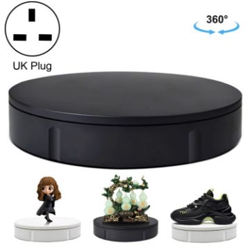 22cm Electric Rotating Display Stand Turntable, Load 50kg, UK Plug - 1