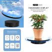 22cm Mirror Electric Rotating Display Stand Turntable - White - 2