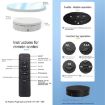 22cm Mirror Rotating Display Stand with Remote Control (Black) - 4