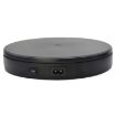 22cm Electric Rotating Turntable Display Stand - EU Plug (Black) - 1