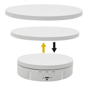Electric Rotating Display Stand Turntable - White - 1