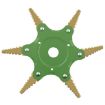 Toothed Mower Blade Six-Leaf Cyclone Blade Agricultural Weeder Parts - 1