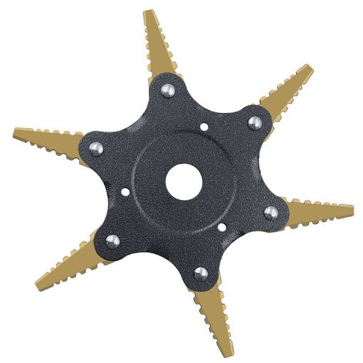 Toothed Mower Blade Six-Leaf Cyclone Blade Agricultural Weeder Parts - 1