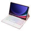 Samsung Galaxy Tab S9 FE Bluetooth Keyboard Leather Tablet Case (Pink) - 4