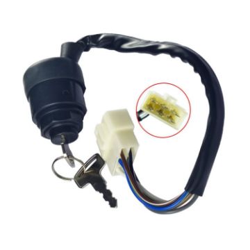 Kawasaki ATV/UTV Starter Power Ignition Switch Key Lock - Black - 1
