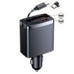 Car Retractable Charger One To Three Automobile Cigarette Lighter - 1