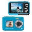 WDC901 Waterproof 48MP HD Dual Screen Camera (Blue) - 1