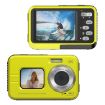 WDC901 Waterproof 48MP HD Dual Screen Camera EU Plug Yellow - 1
