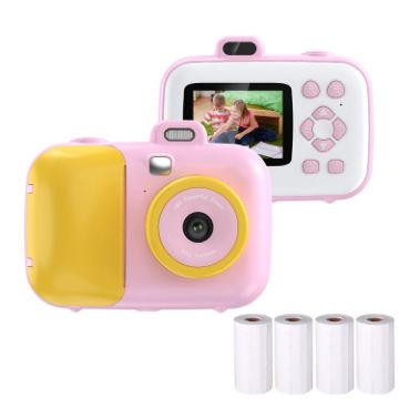 2.4-Inch Kids Thermal Printing Camera, Color: Pink - Includes Printing Paper - 1