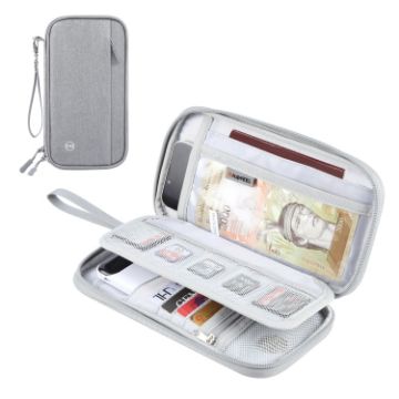 HAWEEL Clutch Bag Passport Wallet Grey - 1