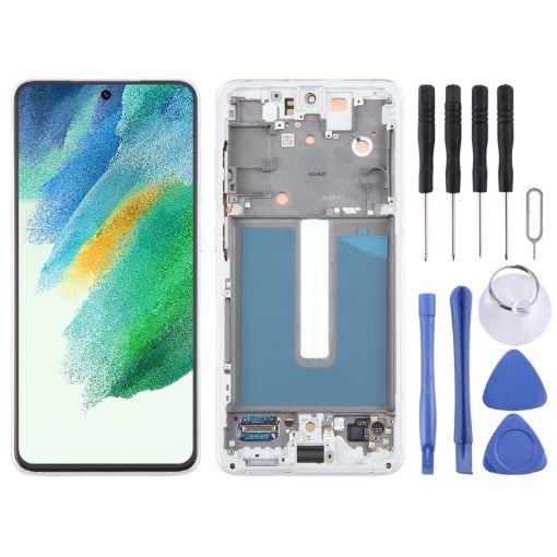 Samsung Galaxy S21 FE 5G LCD Screen Digitizer Assembly (White) - 1