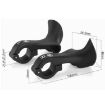 WEST BIKING Bike Cow Horns Fluorescent Deputy Handle (Black) - 3