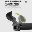 WEST BIKING Bike Cow Horns Fluorescent Deputy Handle (Black) - 8
