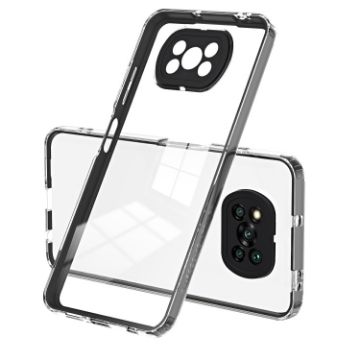 Xiaomi Poco X3 NFC/X3 Pro Phone Case - Clear TPU Color PC Frame (Black) - 1