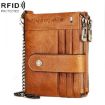 HUMERPAUL BP896 RFID Anti-Theft Leather Wallet Brown - 1