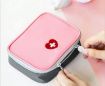 Cute Heart Mini Medicine Bag First Aid Emergency Kit Organizer (Pink) - 1