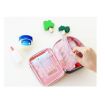 Cute Heart Mini Medicine Bag First Aid Emergency Kit Organizer (Pink) - 6