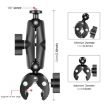 PULUZ Motorcycle Crab Clamp Handlebar Mount for GoPro - Black - 2