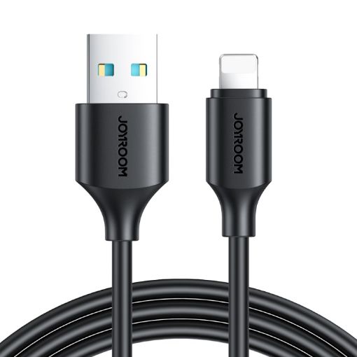 JOYROOM 2.4A USB to 8 Pin Fast Charging Data Cable, 2m Length - Black - 1