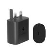 Samsung TA800 PD/PPS 25W Type-C Port Charger - UK Plug (Black) - 1