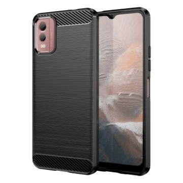 Nokia C32 Carbon Fiber TPU Phone Case - Black - 1