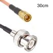 30cm RF Coaxial Cable BNC Male To SMB Female RG316 Adapter Extension Cable - 1