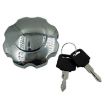 CG125 Motorcycle Fuel Tank Cap Lock - Silver - 2