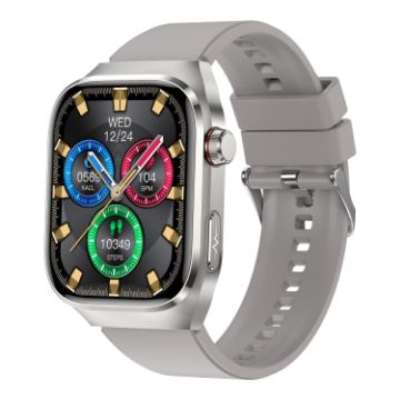 TK16 Smart Watch with 2.04" LCD Screen & Silicone Strap - Grey - 1