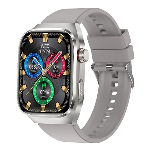 TK16 Smart Watch with 2.04" LCD Screen & Silicone Strap - Grey - 1