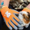 TPE Children Cartoon Gloves Hamster Parrot Size M Blue - 2