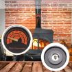 Round Pointer Stove Thermometer - Fireplace Bimetallic Thermometer - 6