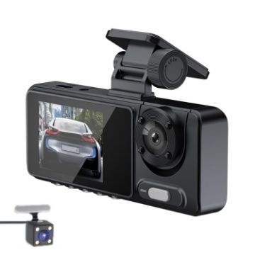 High-Definition Night Vision Driving Recorder Triple Recording - 1