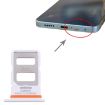 Xiaomi Poco X6 5G Original SIM Card Tray + SIM Card Tray - White - 4