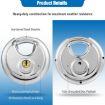 70mm Anti-Theft Pure Copper Round Padlock - 5