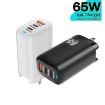 TE-65W GaN PD65W Dual USB-C/Type-C+USB-A Adapter - Black - 3