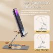 Acrylic Aluminum Mobile Stand Holder - 360 Rotating Base (Silver) - 4