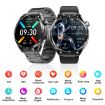 F200 Smart Health Watch ECG Blood Sugar Monitoring 1.55" Screen Black Leather - 2